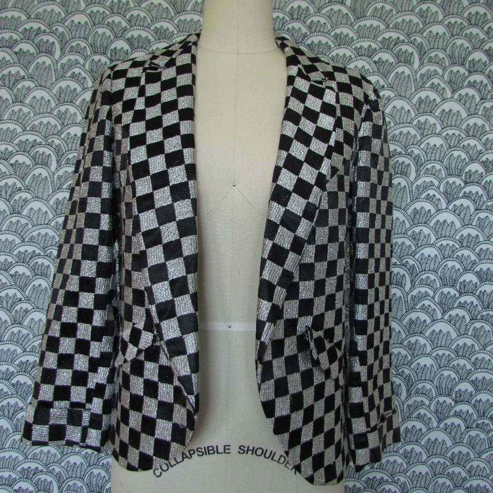 VINTAGE CHARLSTON PREVIEW Silver Black Blazer
